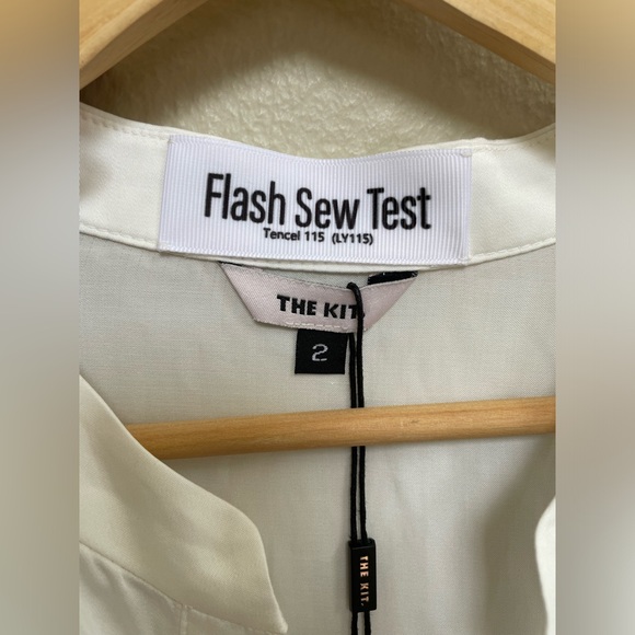 The Kit Cobie Shirtdress White Silky Maxi Dress Size 2 Lightweight - Picture 4 of 4